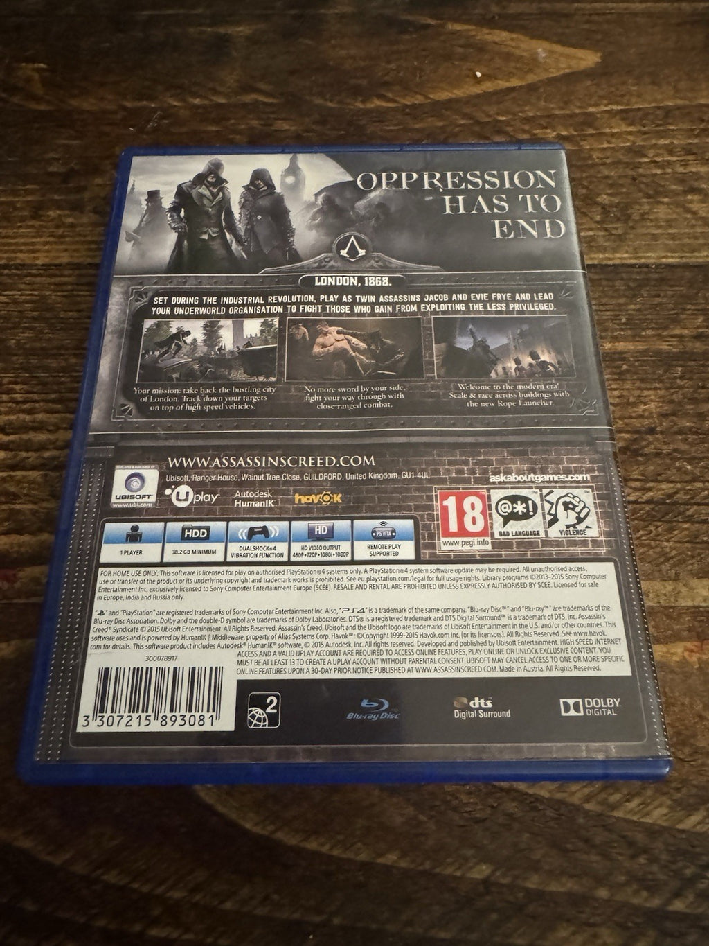 🎮 Sony PlayStation 4 Assassin's Creed: Syndicate Game 🥷