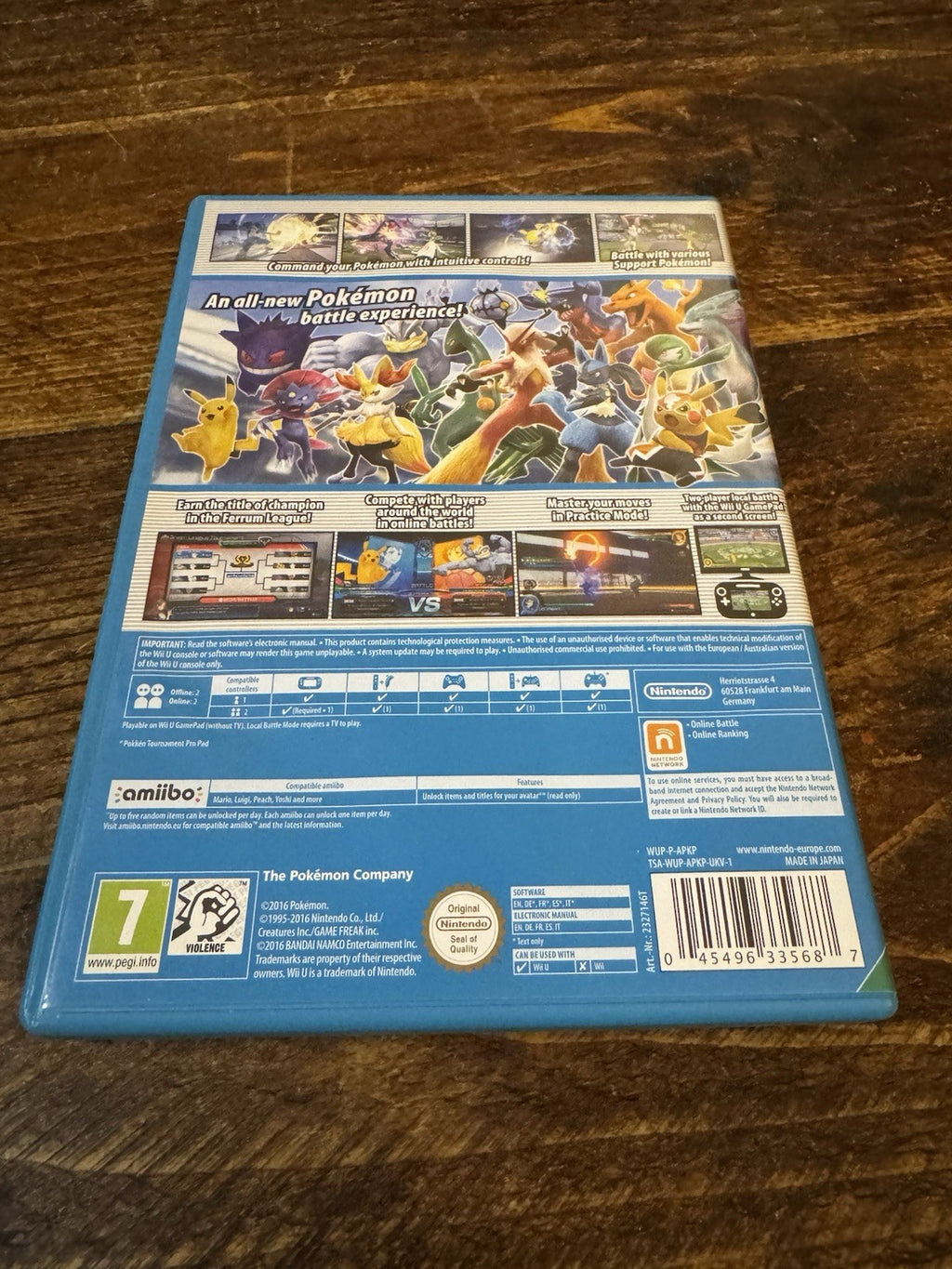 🎮 Pokémon - Pokken Tournament (Nintendo Wii U, 2016) ⚡️⚡️