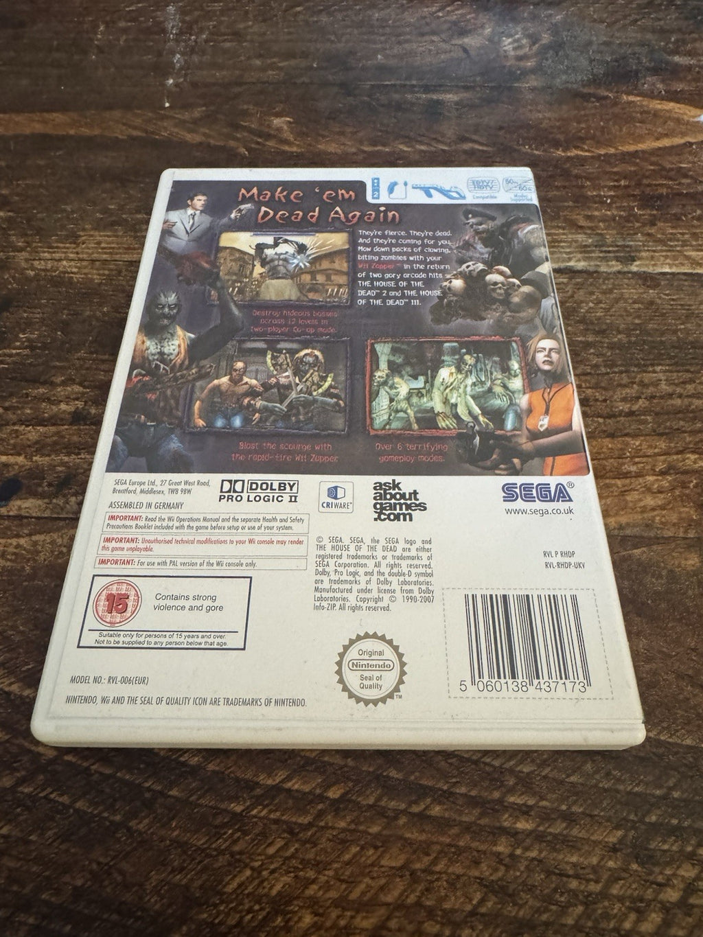 The House of the Dead 2 & 3 Return (Nintendo Wii, 2008) - European Version