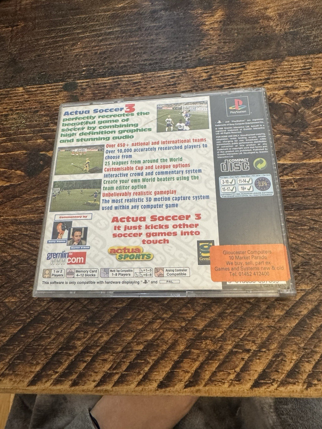 Sony PlayStation 1 Actua Soccer 3 Video Game