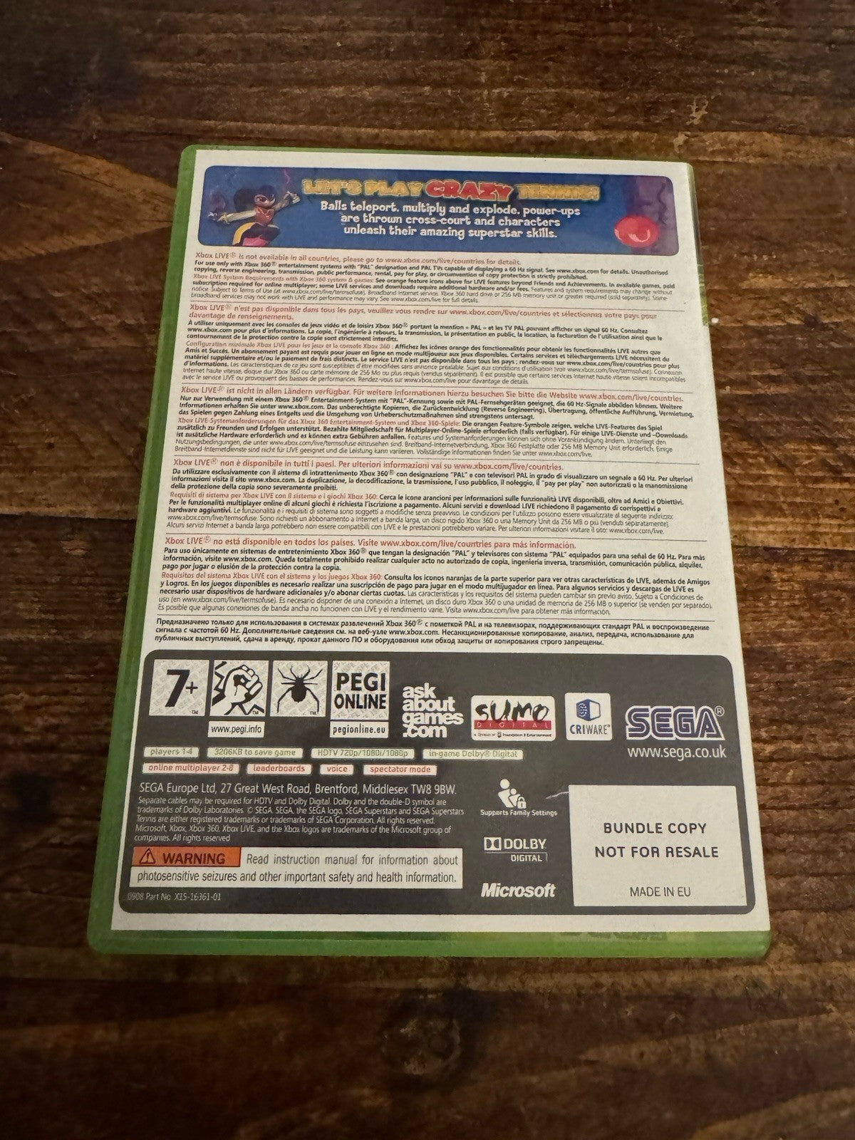 🎮 Sega Superstars Tennis (Microsoft Xbox 360, 2008) - European Version 🎮