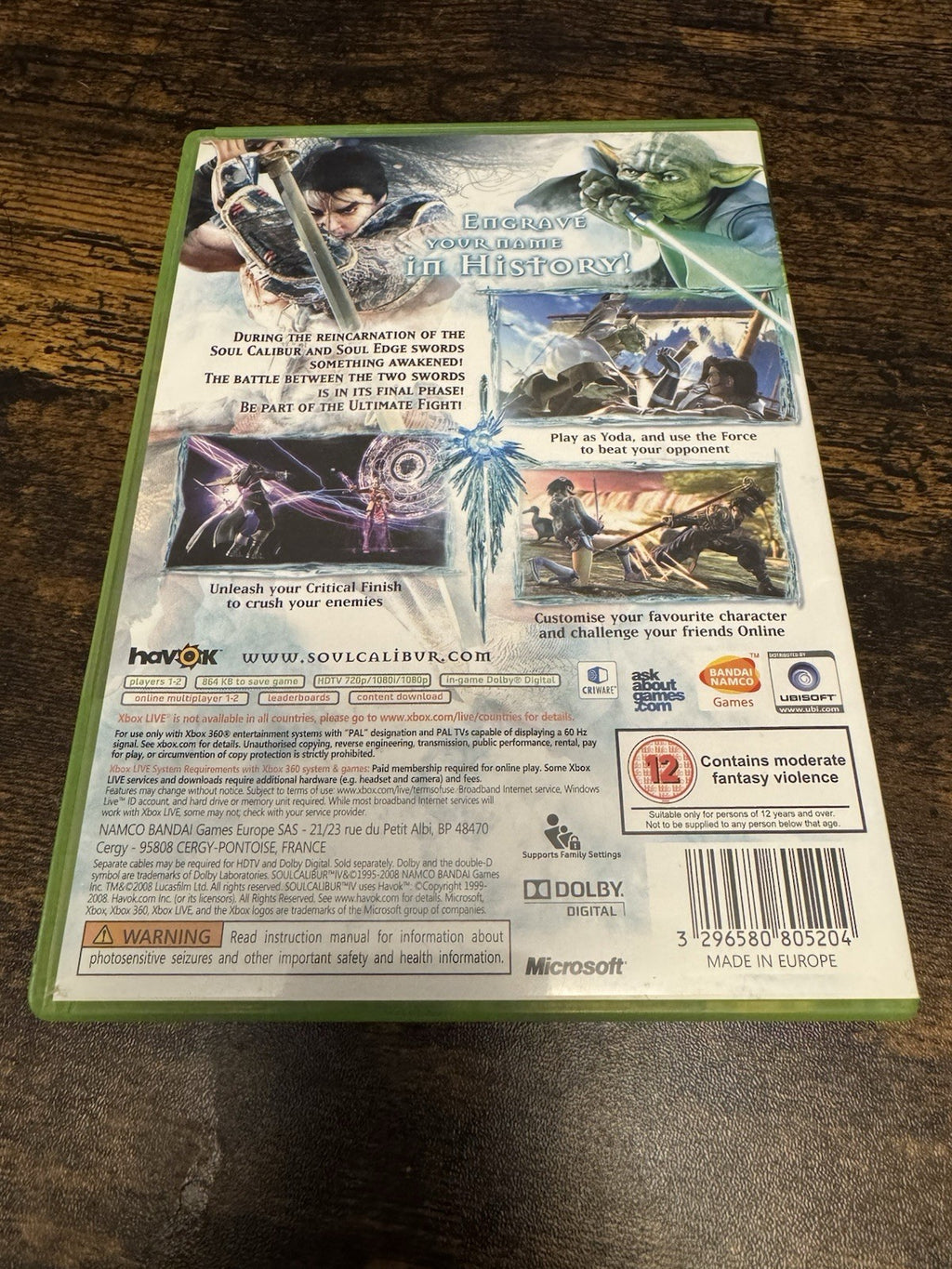 SoulCalibur IV (Microsoft Xbox 360, 2008) - European Version