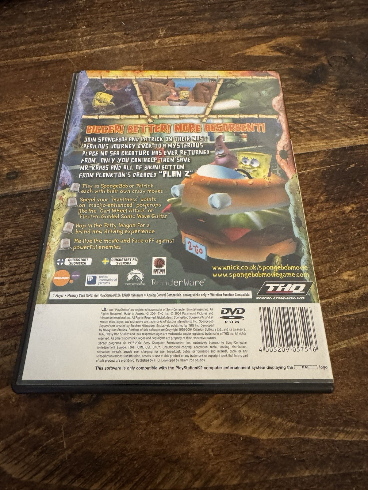 🎮 The SpongeBob SquarePants Movie (Sony PlayStation 2, 2004) 🎮