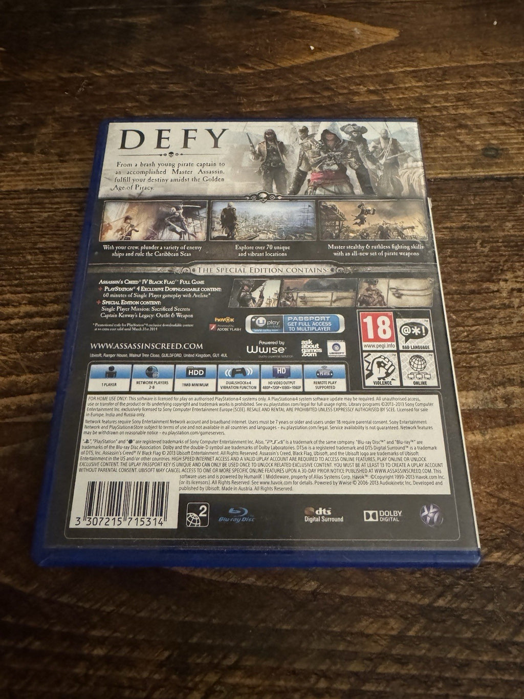 🎮 Sony PlayStation 4 Assassins Creed 4 Black Flag 🥷