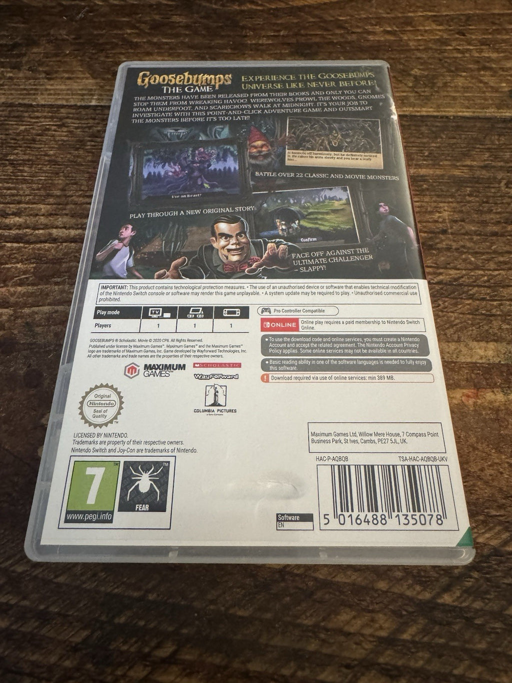 Goosebumps The Game (Nintendo Switch, 2020)