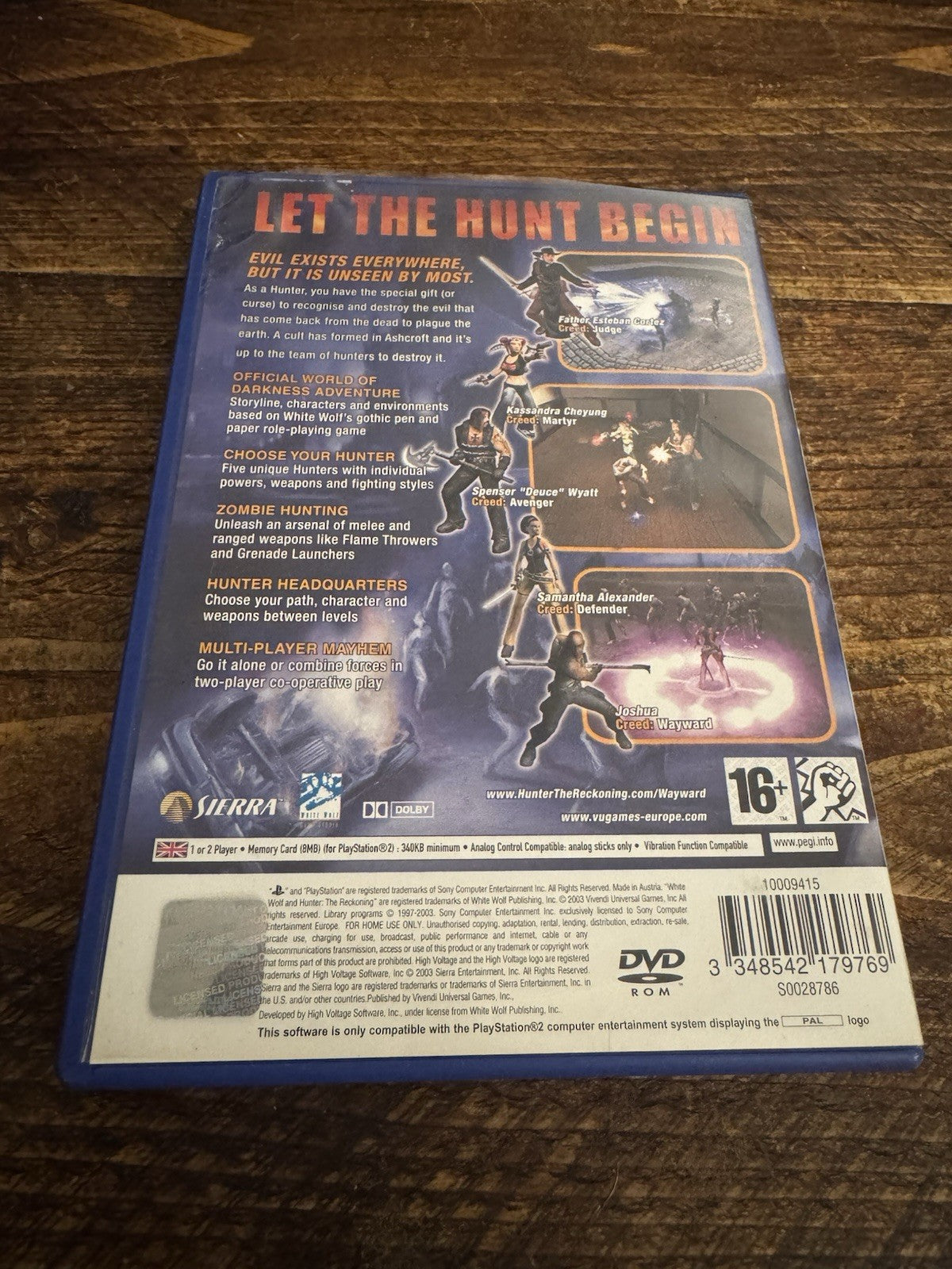 🎮 Sony PlayStation 2 Hunter: The Reckoning –  Wayward 💿