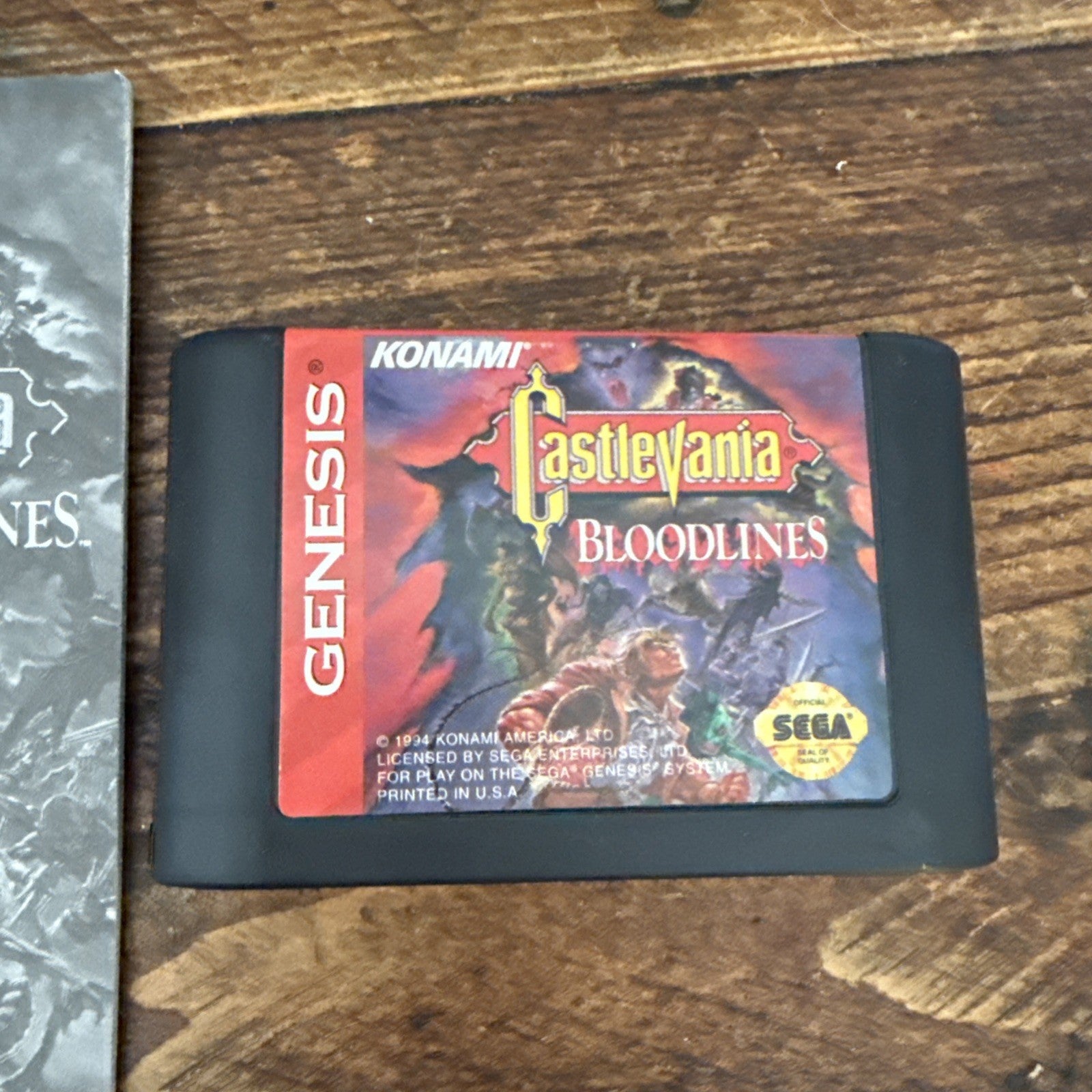 Castlevania: Bloodlines (Sega Genesis, 1994) Cardboard Authentic COMPLETE ⭐️