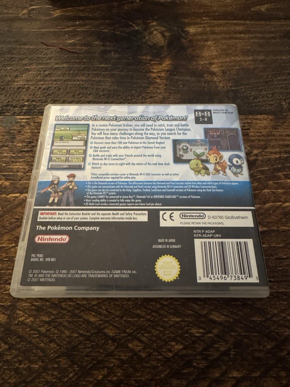 🎮 Nintendo DS: Pokémon Diamond Version ✅ Complete | Tested 💿 