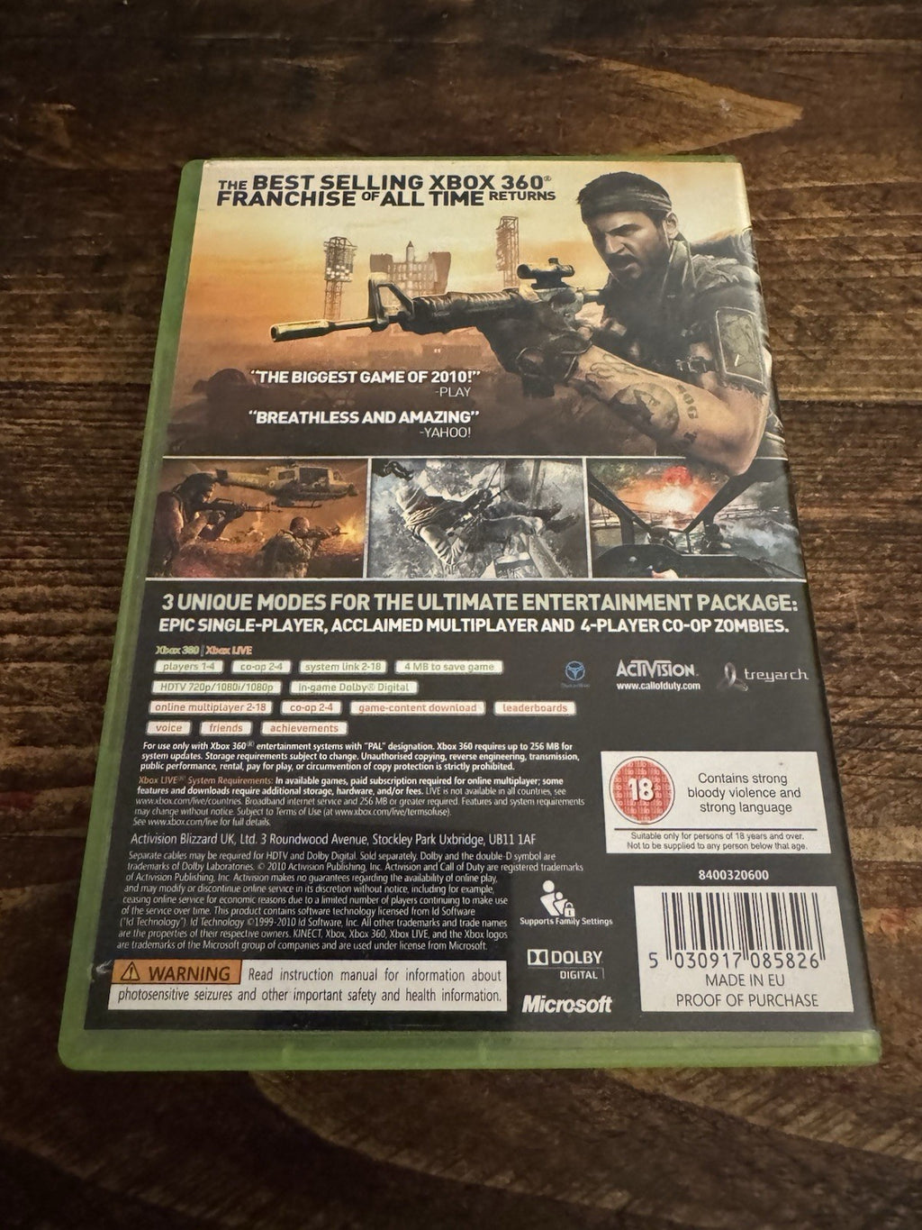 🎮 Xbox 360 Call Of Duty Black Ops