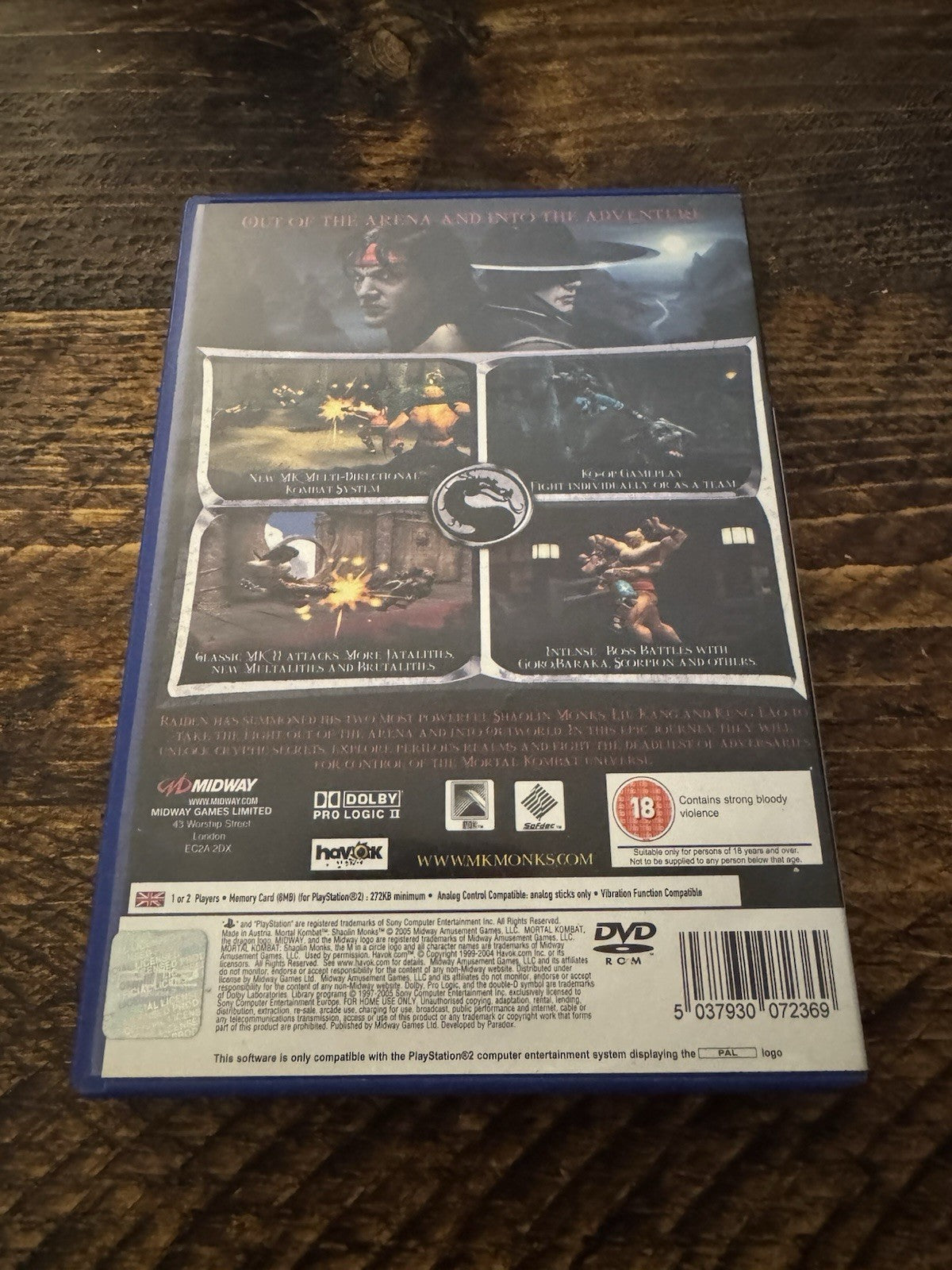 PlayStation 2: Mortal Kombat: Shaolin Monks ✅ Complete | Tested 💿