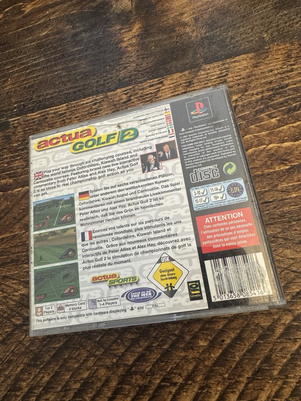 Sony PlayStation 1 Actua Golf 2 Video Game