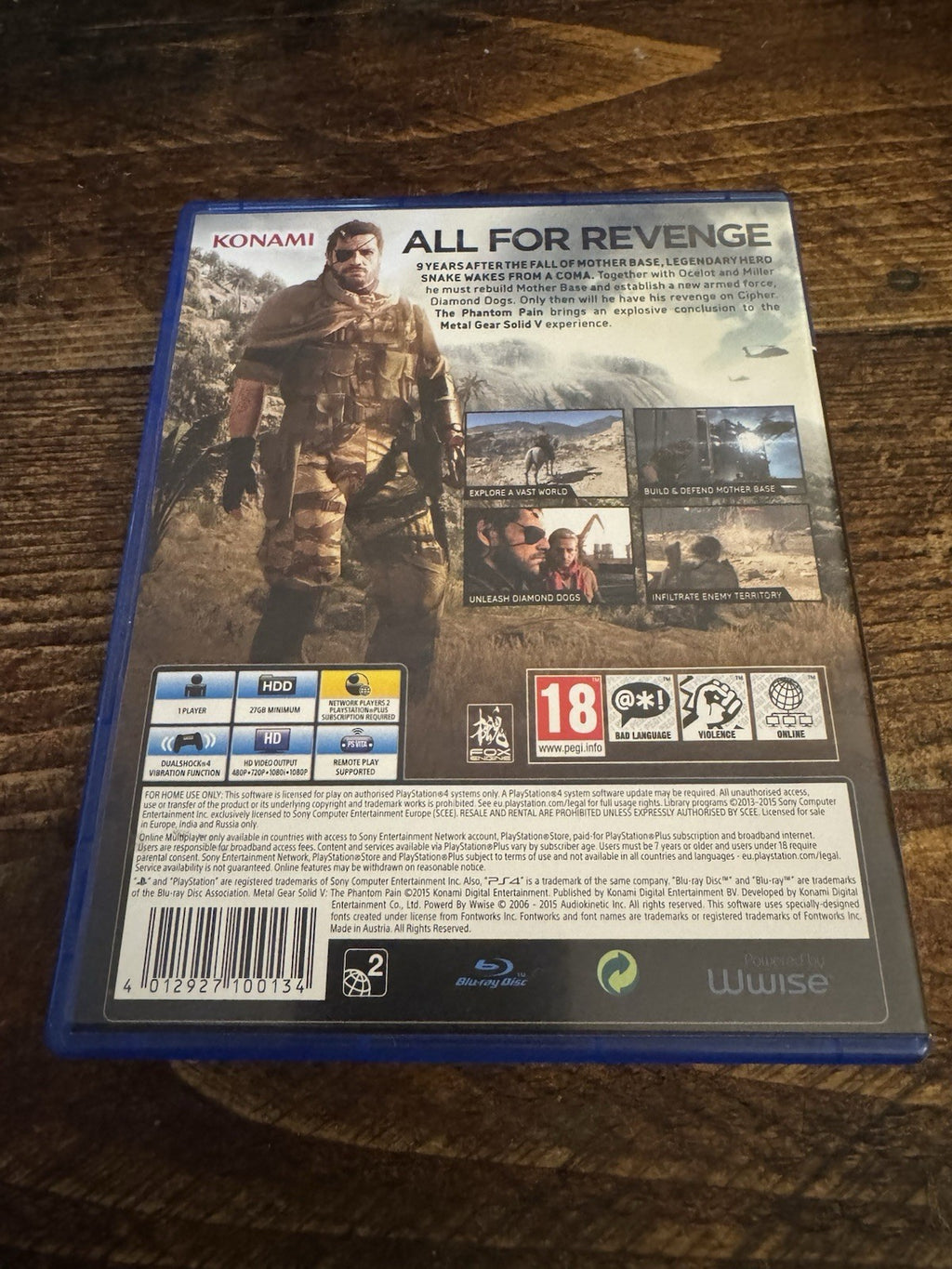 🎮 Metal Gear Solid V: The Phantom Pain (PlayStation 4, 2015) 🎮