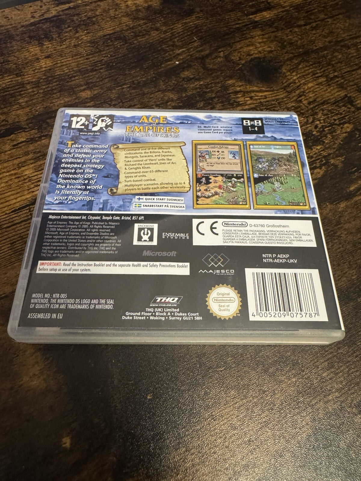 🎮🌟Age of Empires: The Age of Kings (Nintendo DS, 2006) - US Version⚔️🗡️