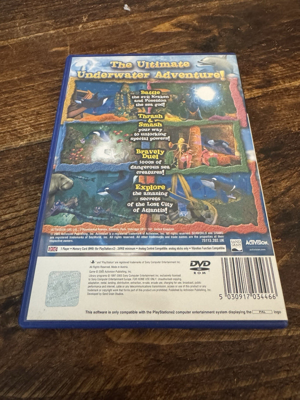 🎮 SeaWorld Adventure Parks: Shamu's Deep Sea Adventures - PlayStation 2 Game 🎮