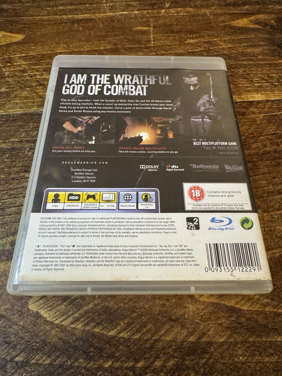 🎮 Rogue Warrior (PlayStation 3) 🎮