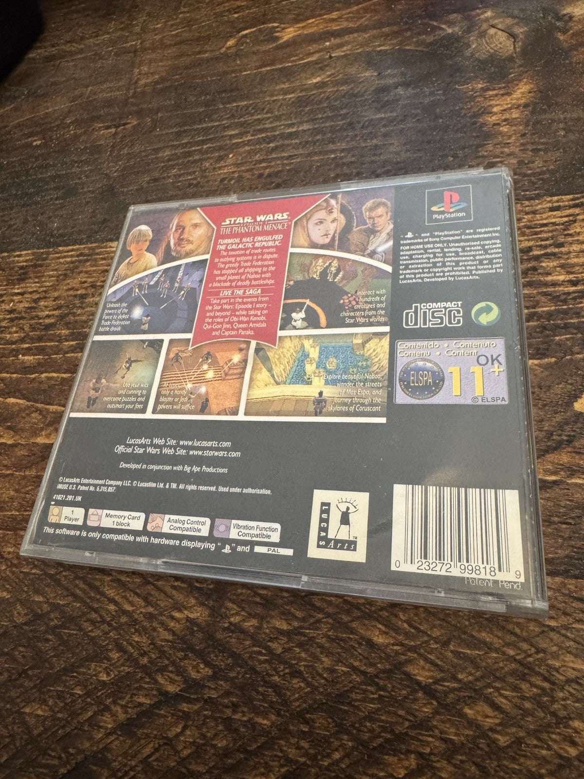 PlayStation 1 Star Wars The Phantom Menace Video Game