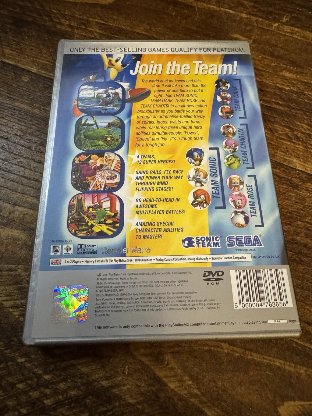 🎮 Sonic Heroes - Platinum Edition (Sony PlayStation 2, 2004) 🎮