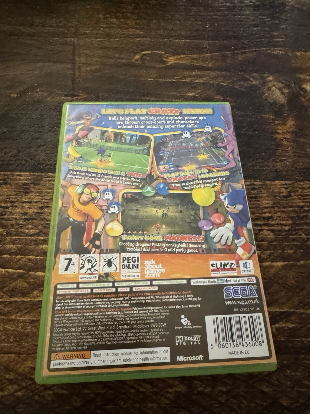 🎾Sega Superstars Tennis (Microsoft Xbox 360, 2008) - European Version🎾