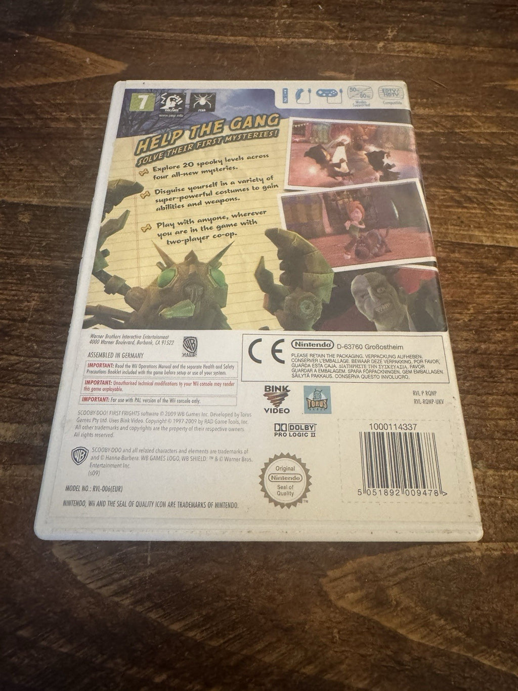 🎮 Scooby-Doo First Frights (Nintendo Wii, 2009) 🎮