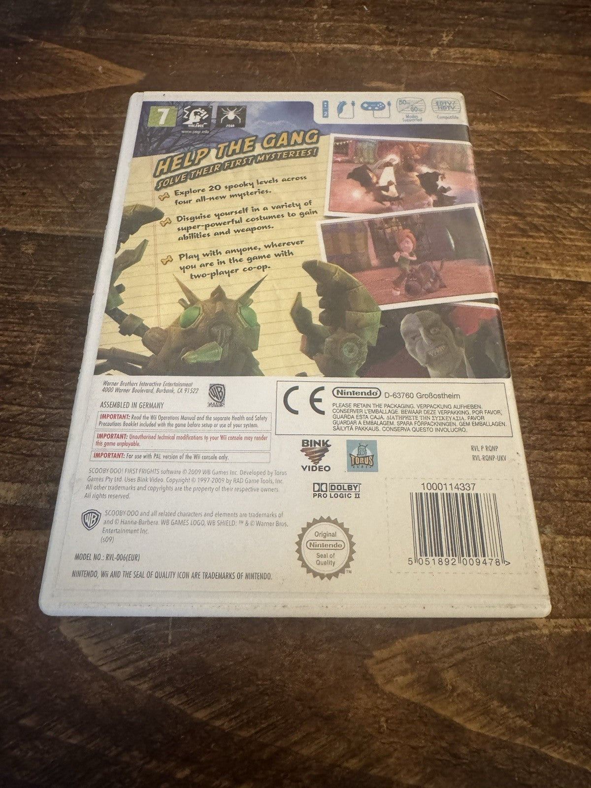 🎮 Scooby-Doo First Frights (Nintendo Wii, 2009) 🎮