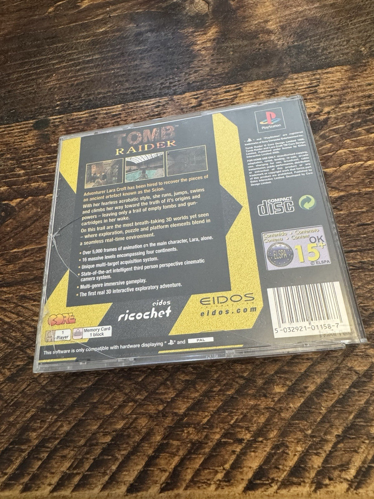 Sony PlayStation 1 Tomb Raider Video Game