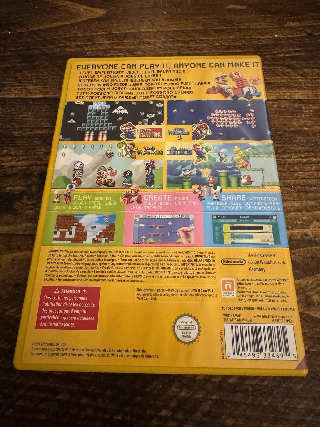 🎮💫Super Mario Maker (Nintendo Wii U, 2015)🎉🌟