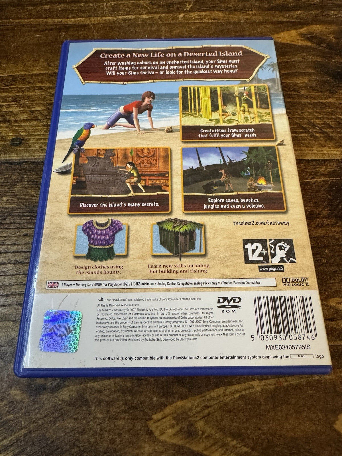 🎮 The Sims 2: Castaway (Sony PlayStation 2, 2007) 🎮