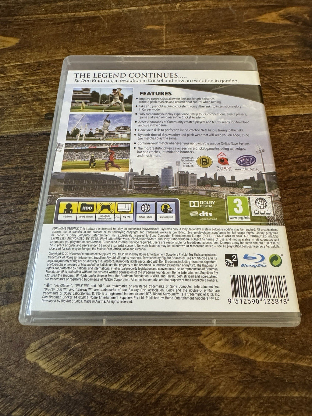 Don Bradman Cricket 14 (Sony PlayStation 3, 2014)