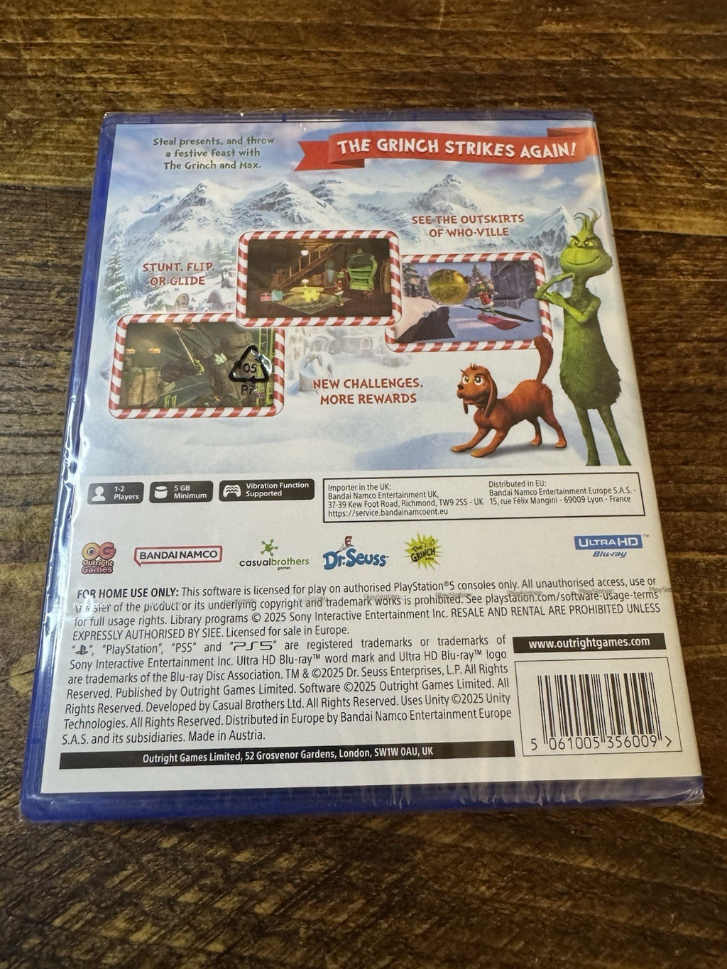 🎮 The Grinch: Christmas Adventures (Sony PlayStation 5, 2023) BRAND NEW SEALED