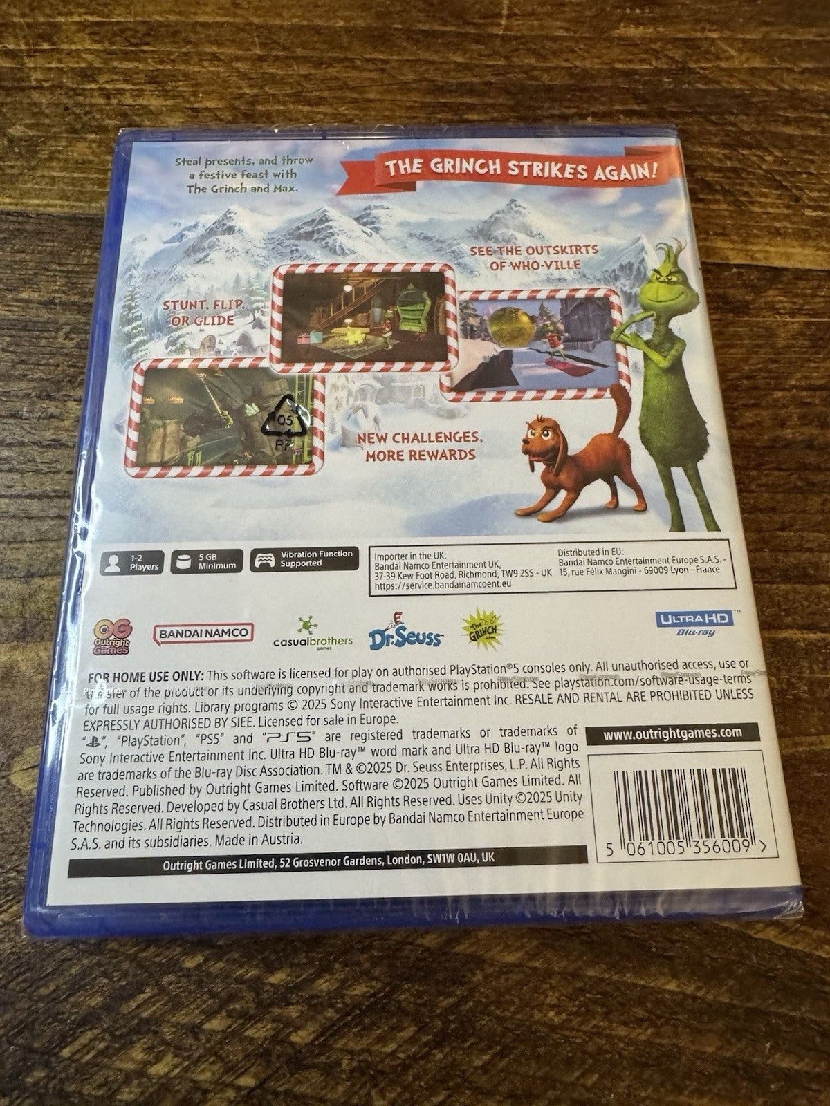 🎮 The Grinch: Christmas Adventures (Sony PlayStation 5, 2023) BRAND NEW SEALED