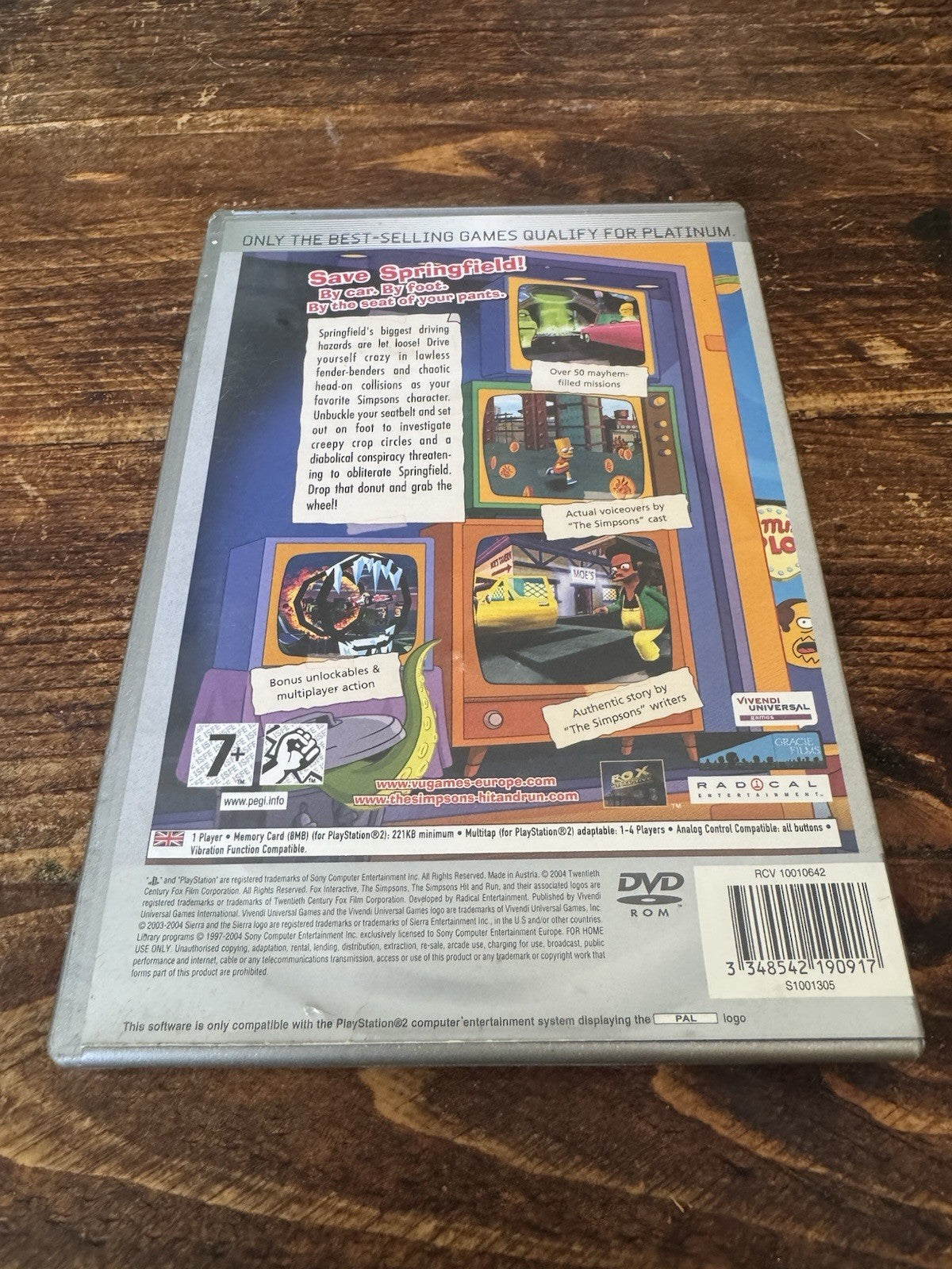 🎮 The Simpsons: Hit & Run -- Platinum (PlayStation 2, 2004) 🏎️