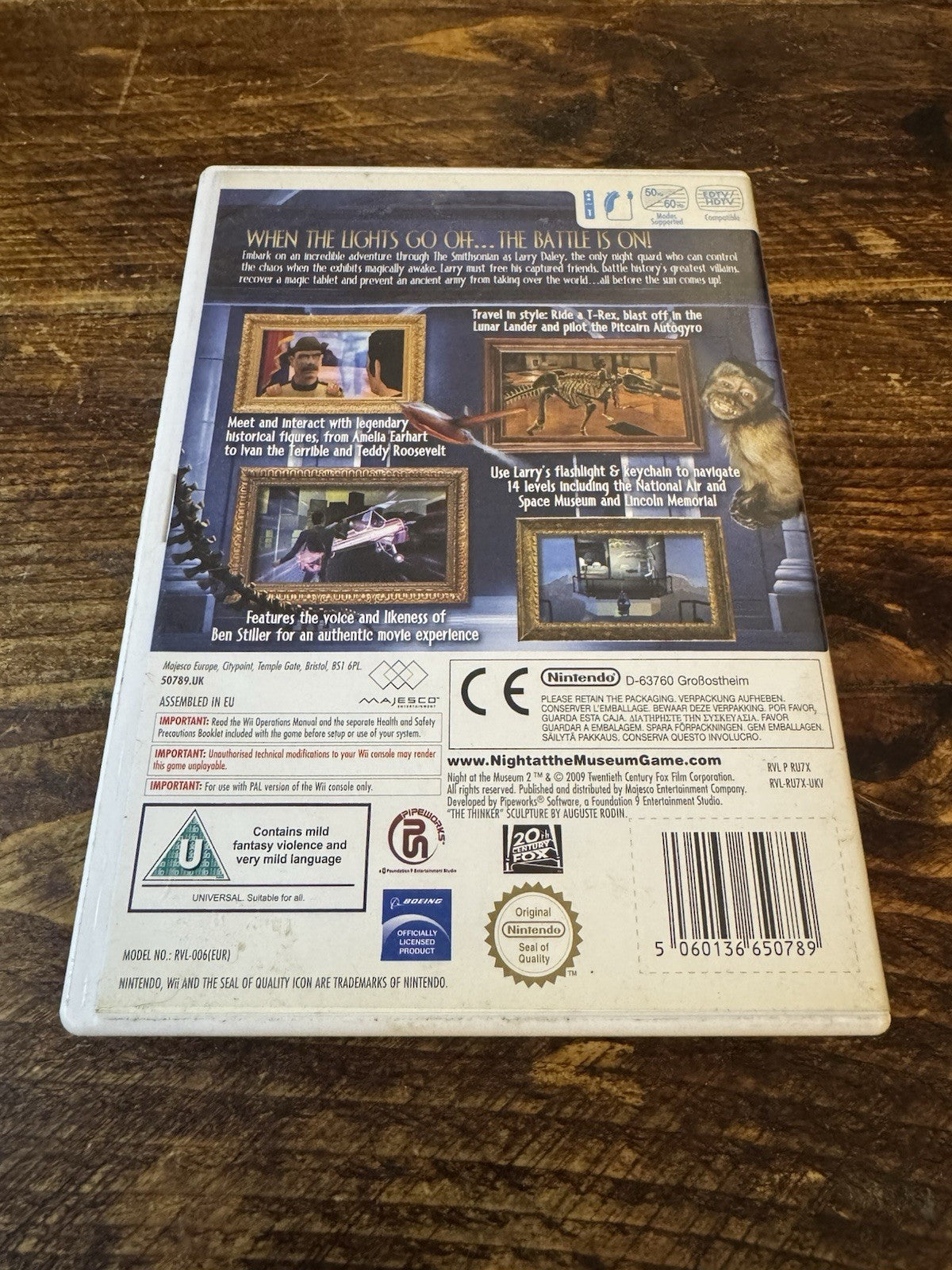 🎮 Night at the Museum 2 (Nintendo Wii, 2009) 🎮