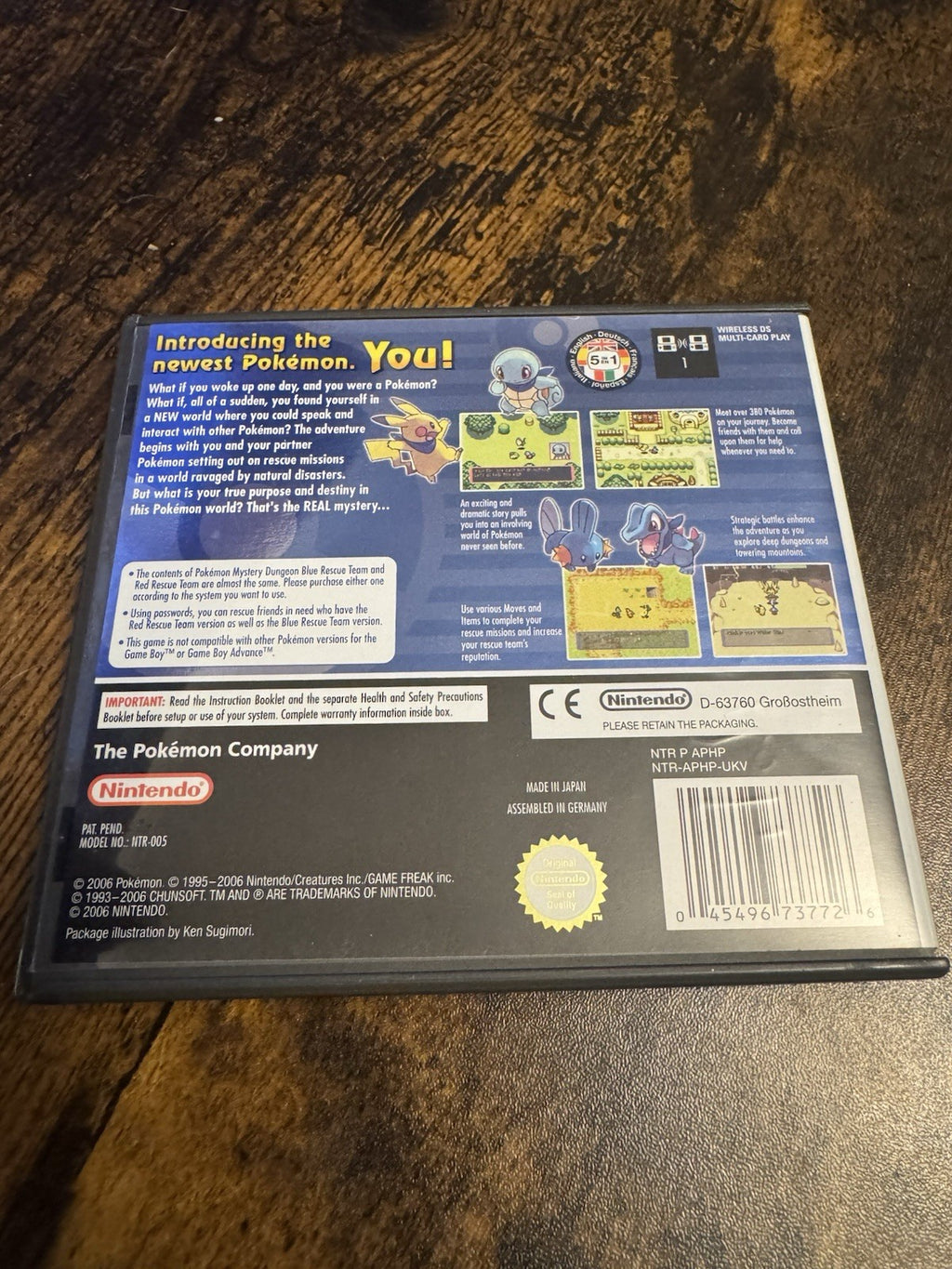 🎮🌟Pokemon Mystery Dungeon: Team Blue (Nintendo DS, 2006) 🔵