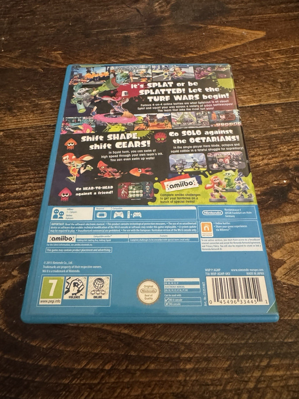 🎮 Splatoon (Nintendo Wii U, 2015) 🫟🫟