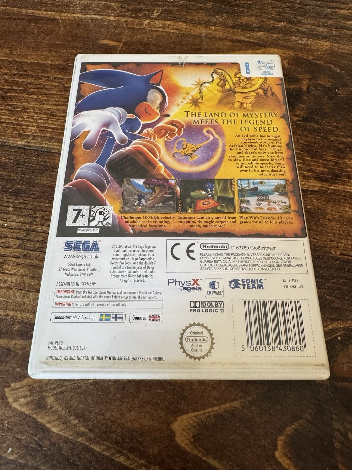 🎮 Sonic and the Secret Rings (Nintendo Wii) 🎮