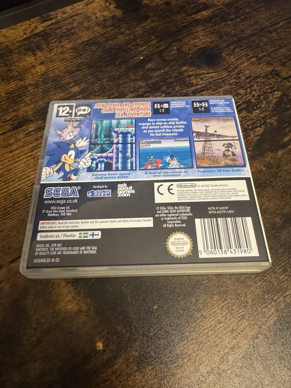 🎮🌟 Sonic Rush Adventure (Nintendo DS, 2007) 🔵