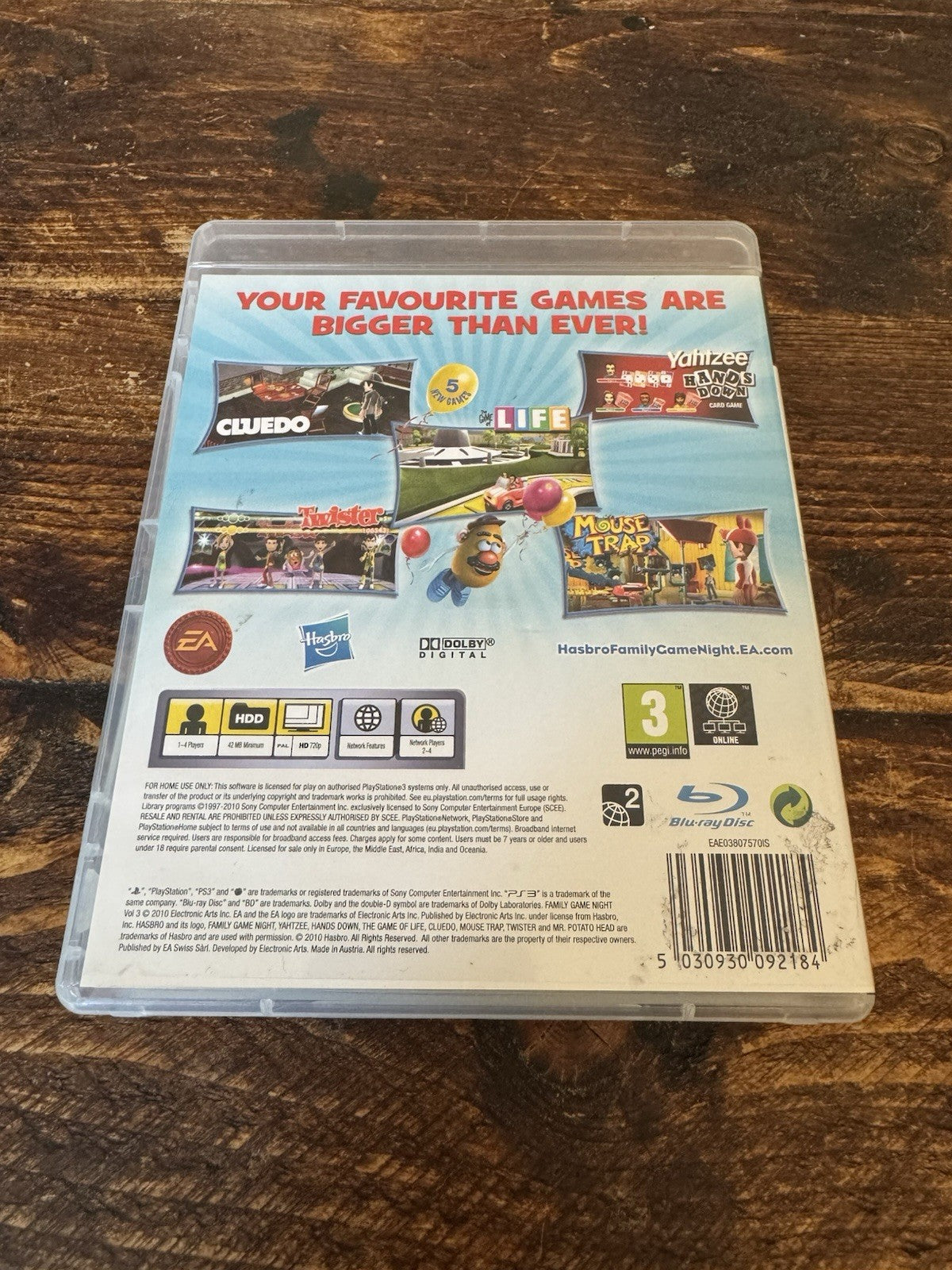 🎮 Hasbro Family Game Night Vol. 3 (PlayStation 3) 🎮