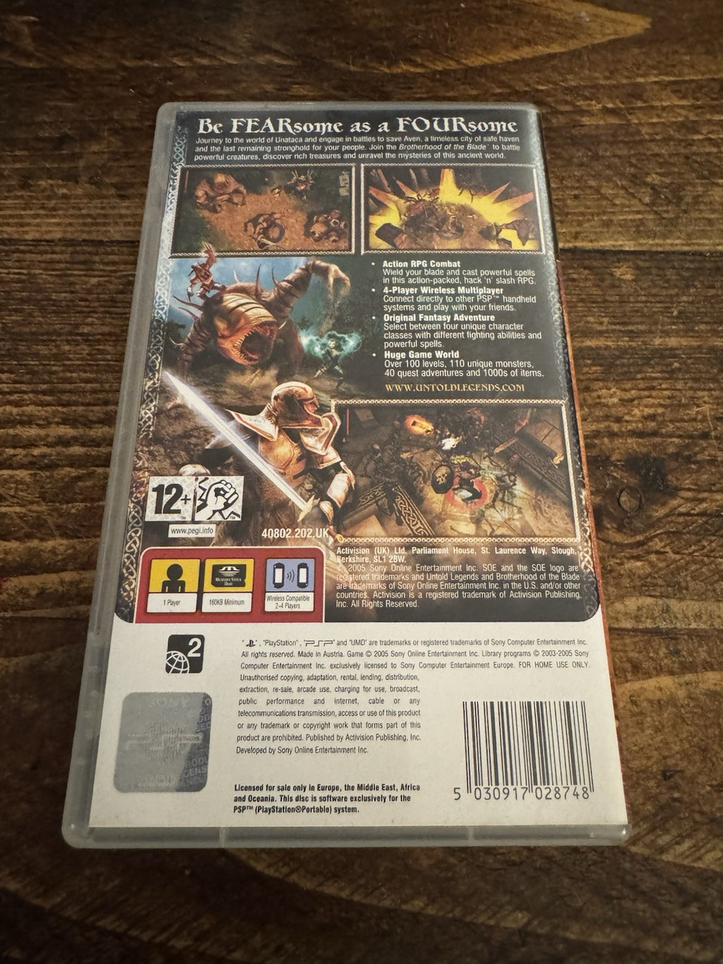 Untold Legends: Brotherhood of the Blade (Sony PSP, 2005) - European Version