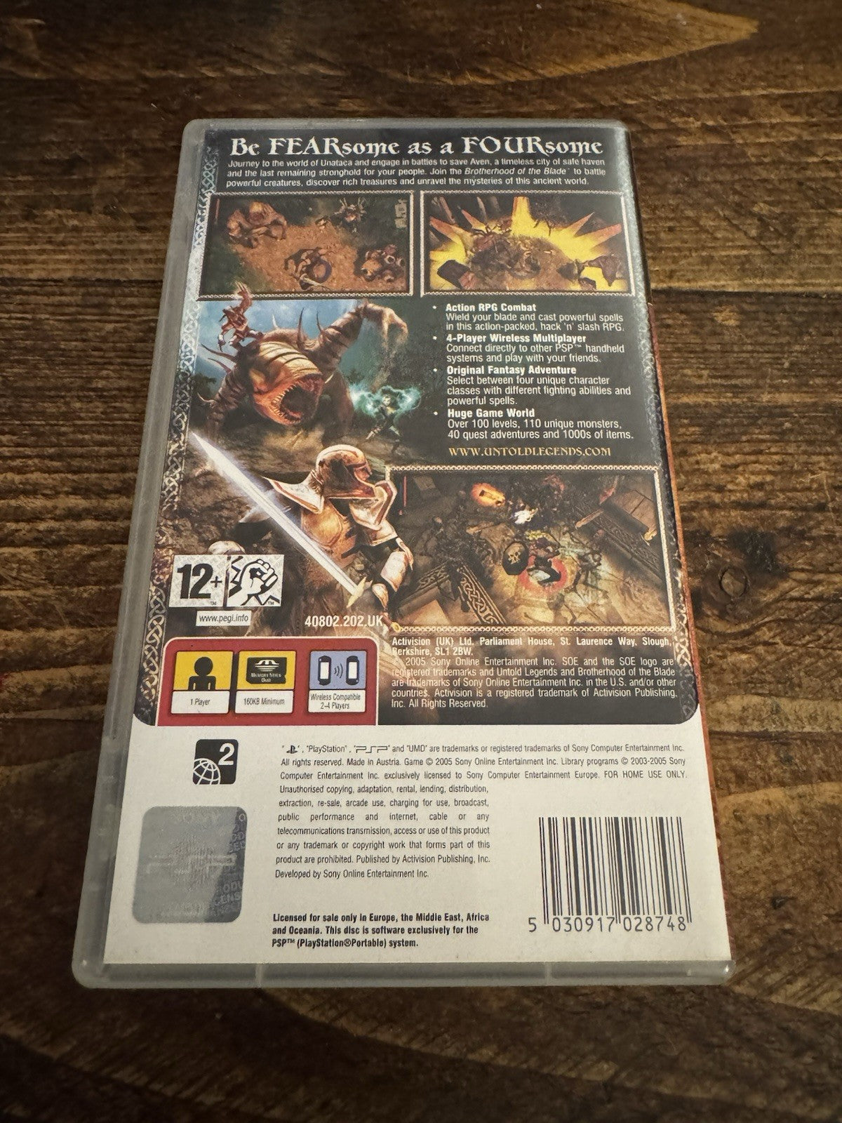 Untold Legends: Brotherhood of the Blade (Sony PSP, 2005) - European Version