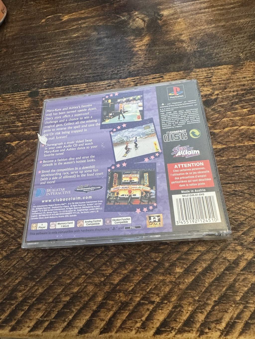 Sony PlayStation 1 Mary Kate And Ashley Magical Mystery Mall Video Game