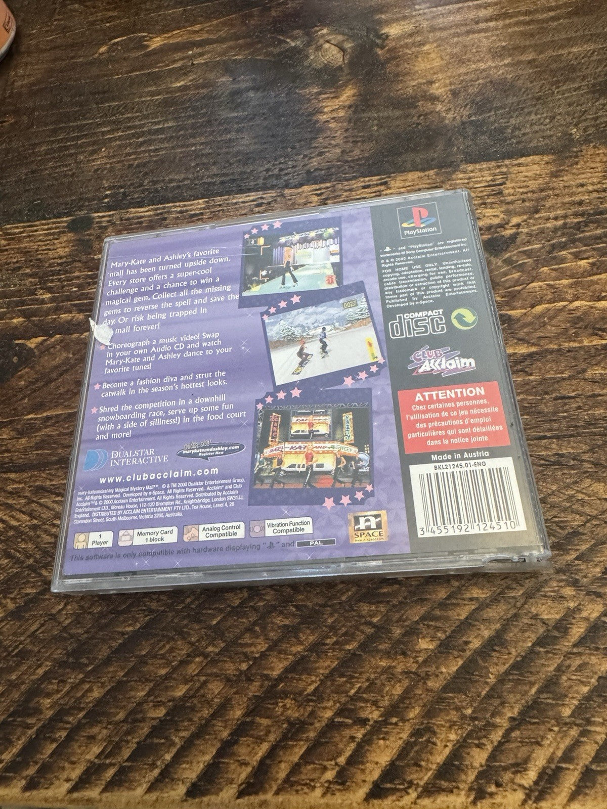 Sony PlayStation 1 Mary Kate And Ashley Magical Mystery Mall Video Game