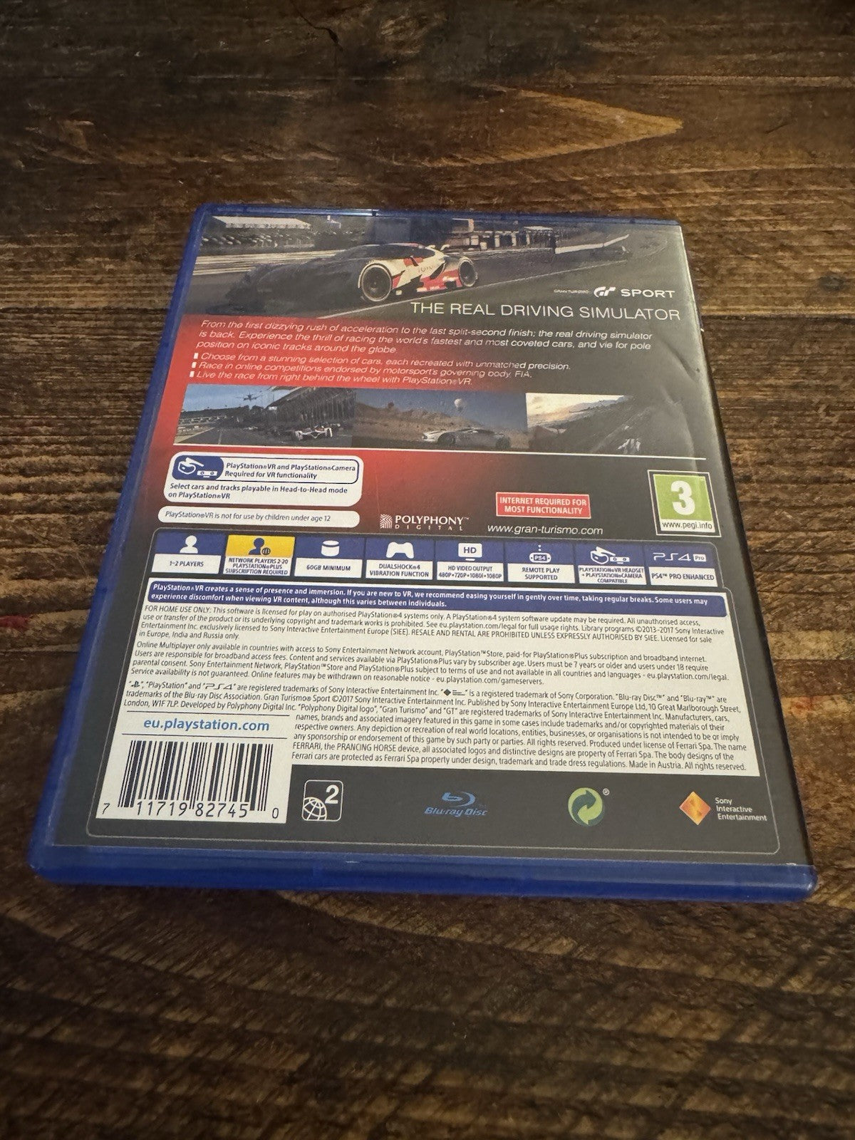 🎮 Sony PlayStation 4 Gran Turismo The Real Driving Simulator Sport Game (2017)