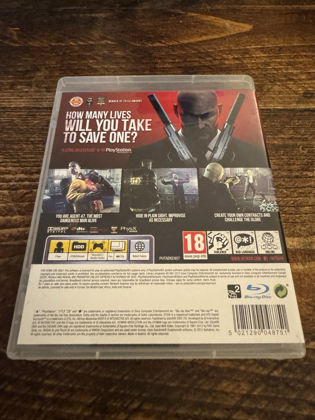 🎮 Sony PlayStation 3 Hitman Absolution Game (PEGI 18).
