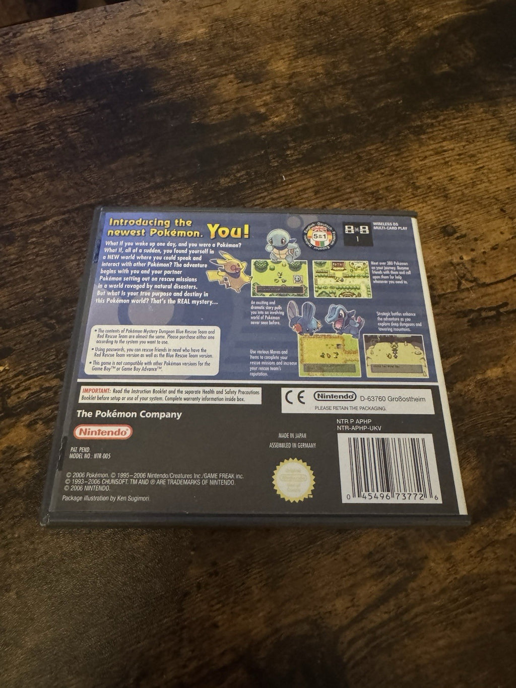 🎮Pokemon Mystery Dungeon: Team Blue (Nintendo DS, 2006)🌟💫