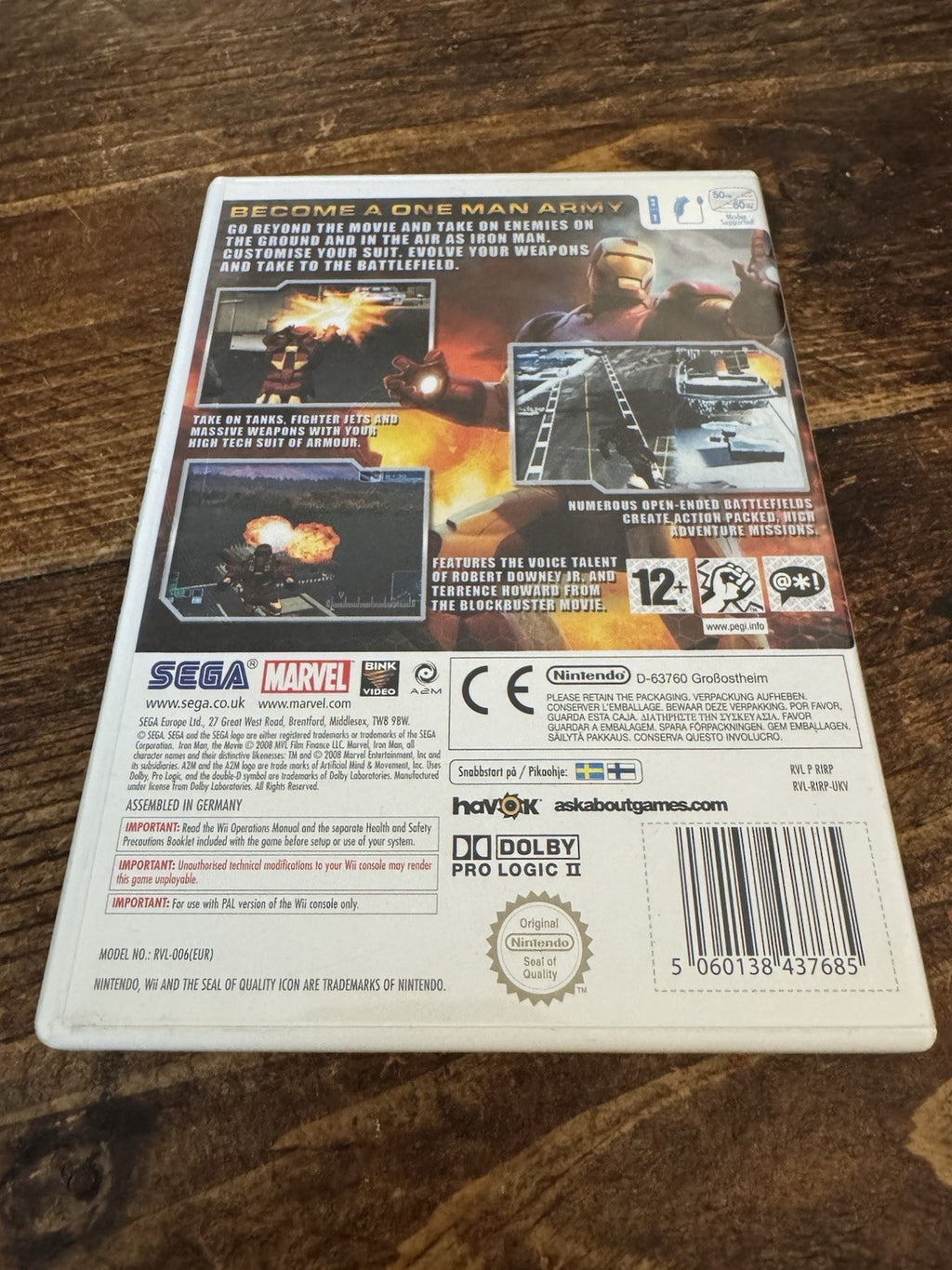 🎮 Iron Man: The Official Videogame (Nintendo Wii, 2008) - European Version 🎮