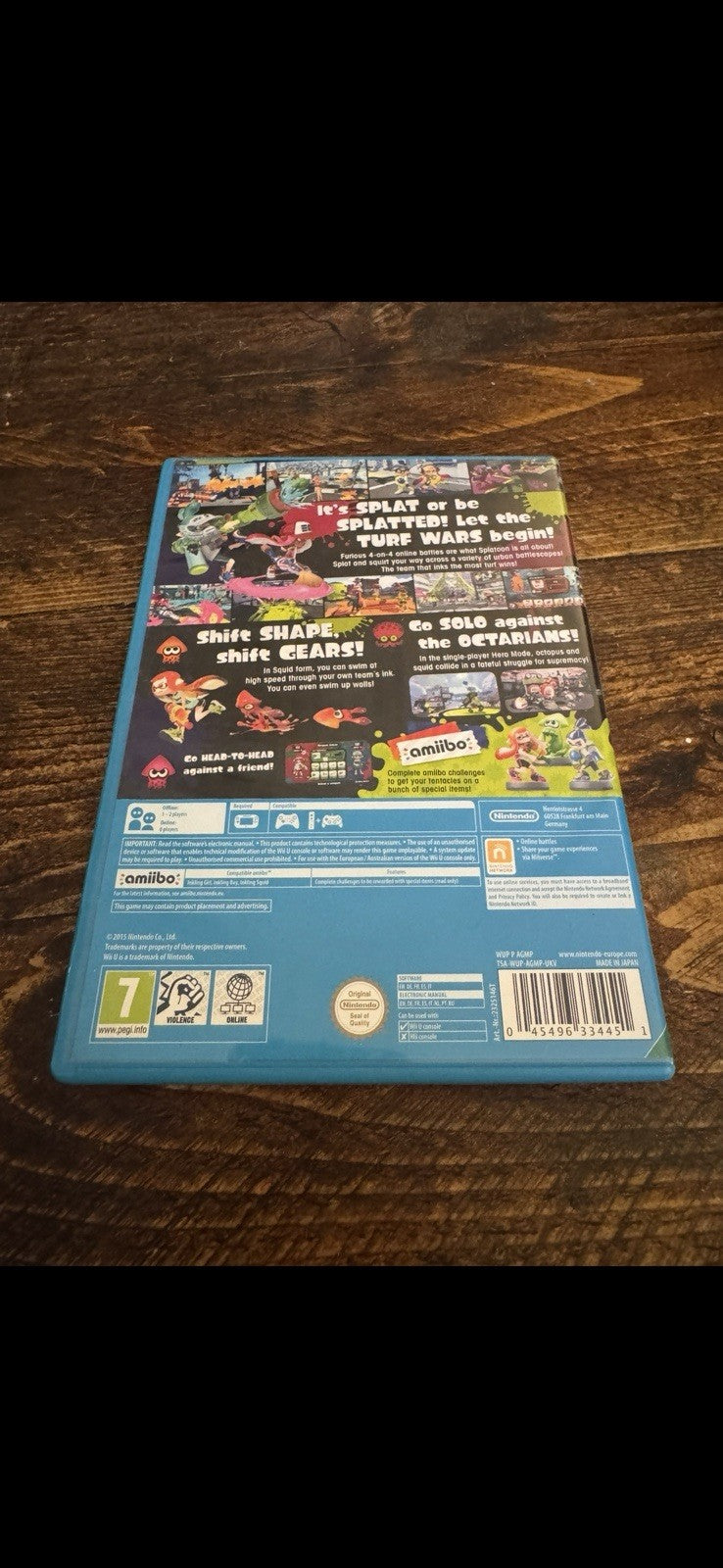 🎮🌟 Splatoon (Nintendo Wii U, 2015) 🫟🫟