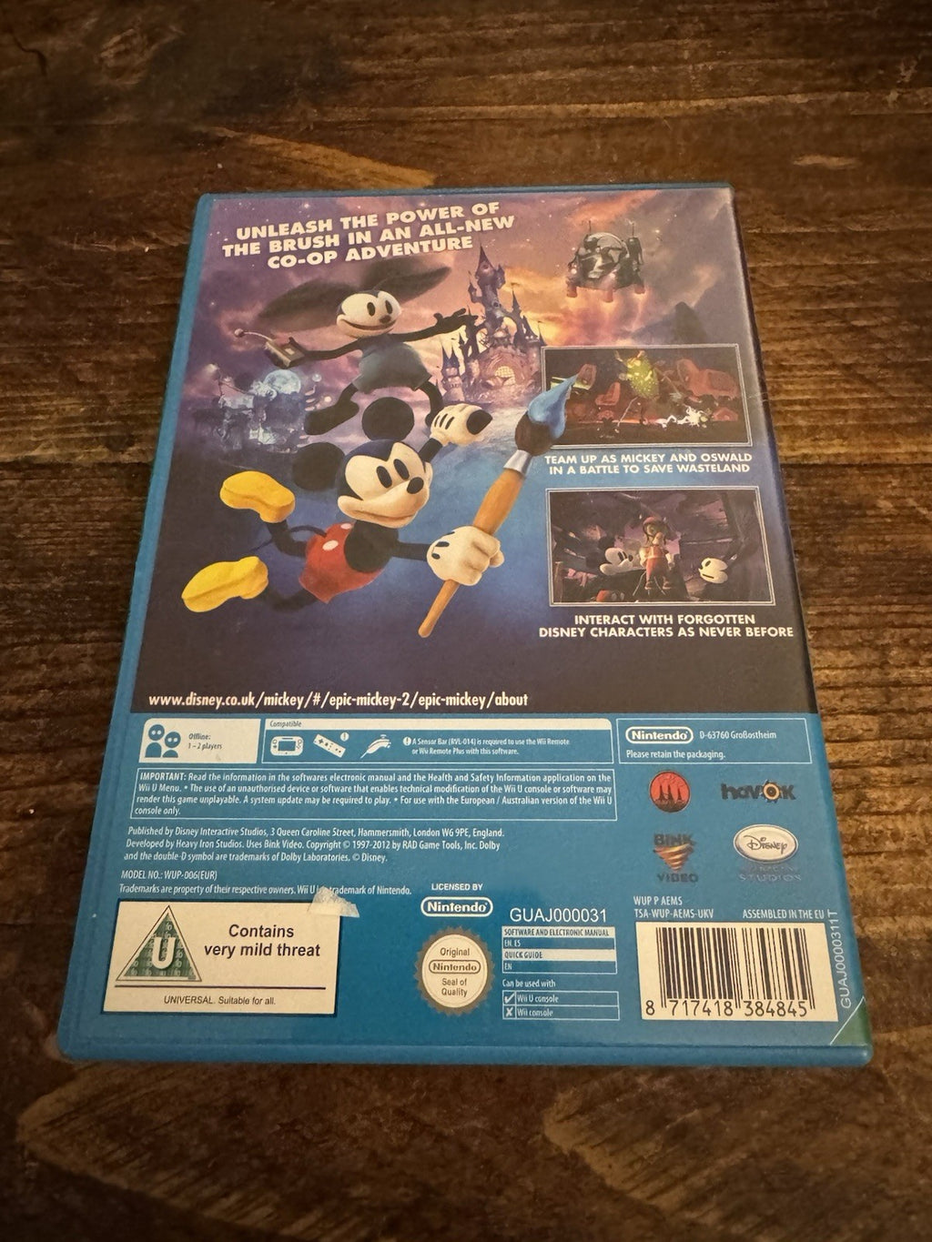 🎮🌟 Nintendo Wii U Disney Epic Mickey 2 🐭💫