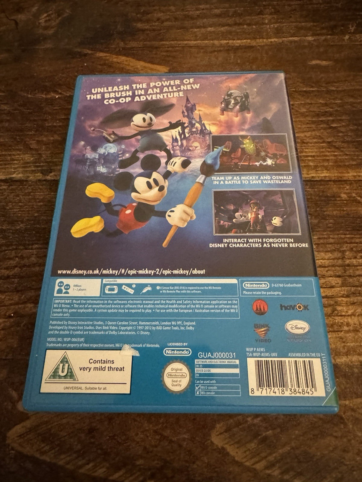 🎮🌟 Nintendo Wii U Disney Epic Mickey 2 🐭💫