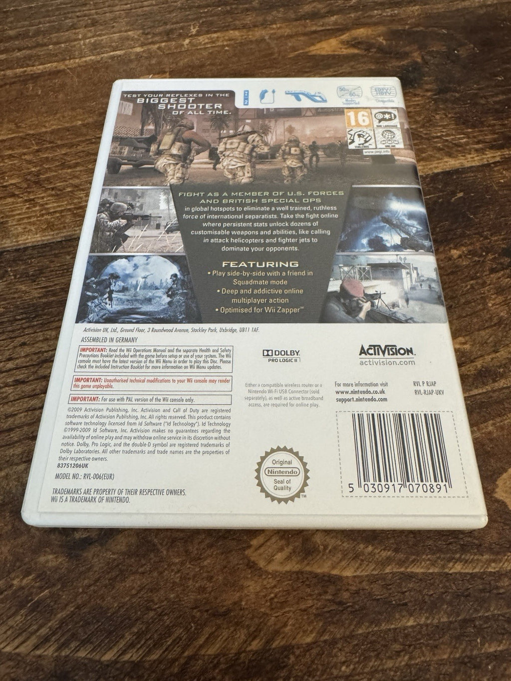 🎮 Call of Duty: Modern Warfare - Reflex Edition (Nintendo Wii, 2009) 🎮