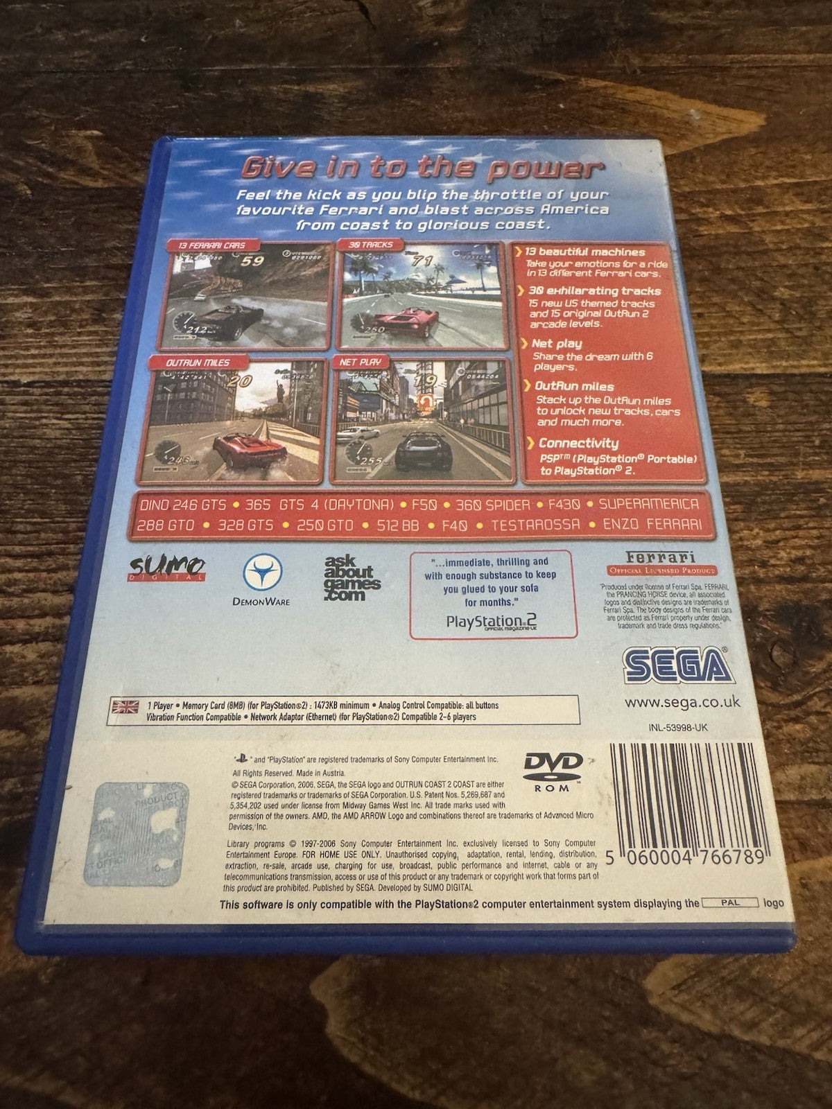 🎮 Sony PlayStation 2 OutRun 2006: Coast 2 Coats Game